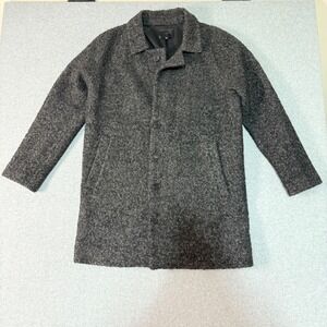 IRO Madsen Wool Blend Herringbone Tweed Button Front Car Coat Men's Size 48